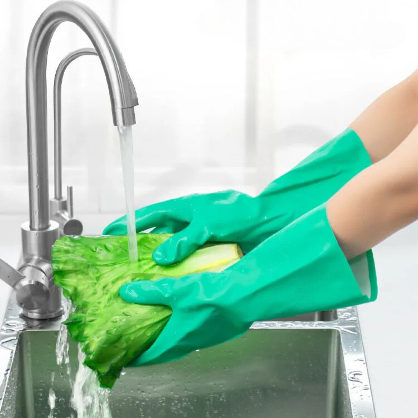 Latex rubber gloves for washing dishes 
