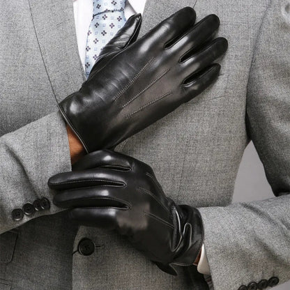 Guantes de cuero para hombre de alta gama.