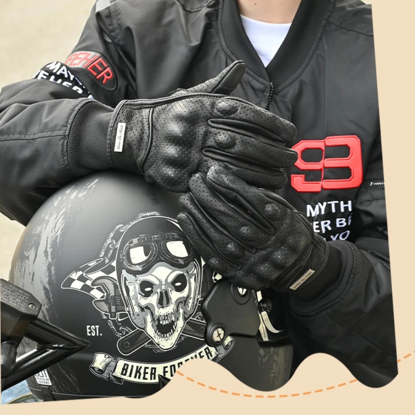 Gants moto femme tout-terrain anti chute