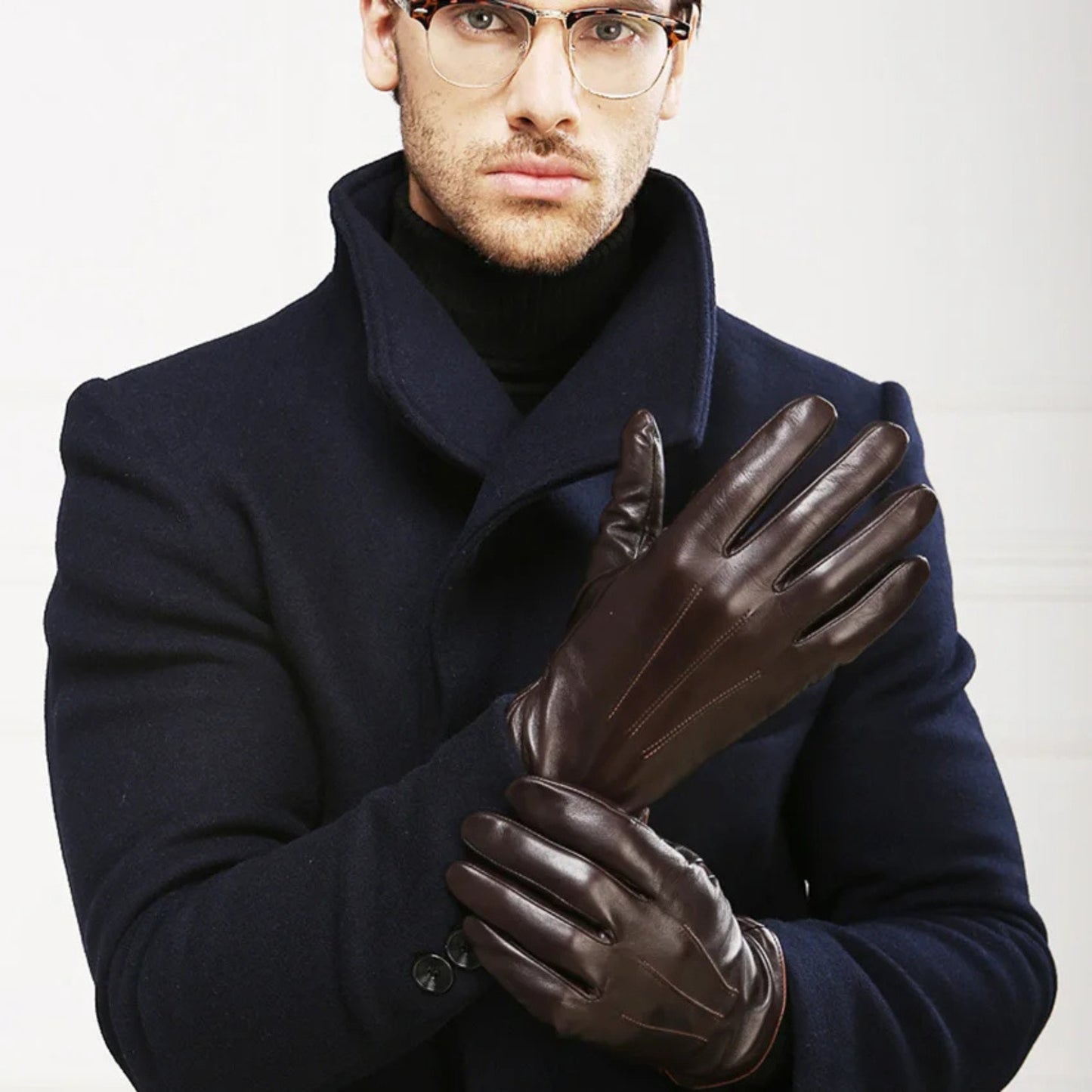 Guantes de cuero para hombre de alta gama.