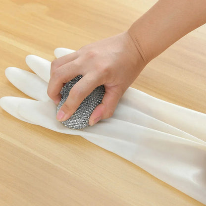 Guantes de cocina de nitrilo blanco para limpieza reutilizable