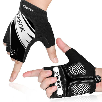 Guantes de ciclismo antideslizantes con cierres de velcro.