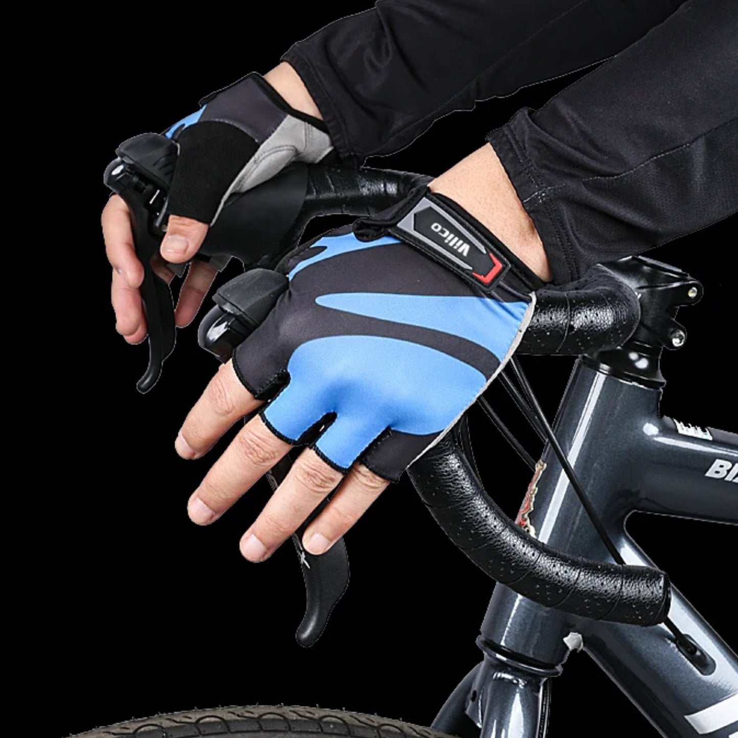 Breathable cycling gloves with patterns