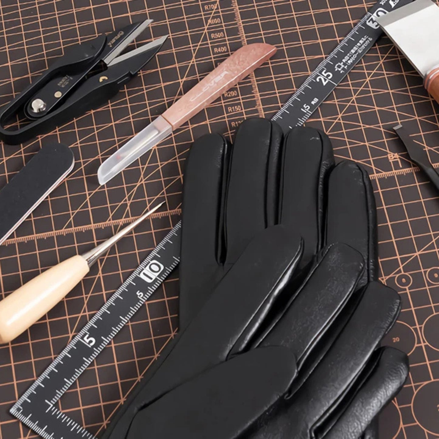 Gants cuir femme tactiles avec doublure