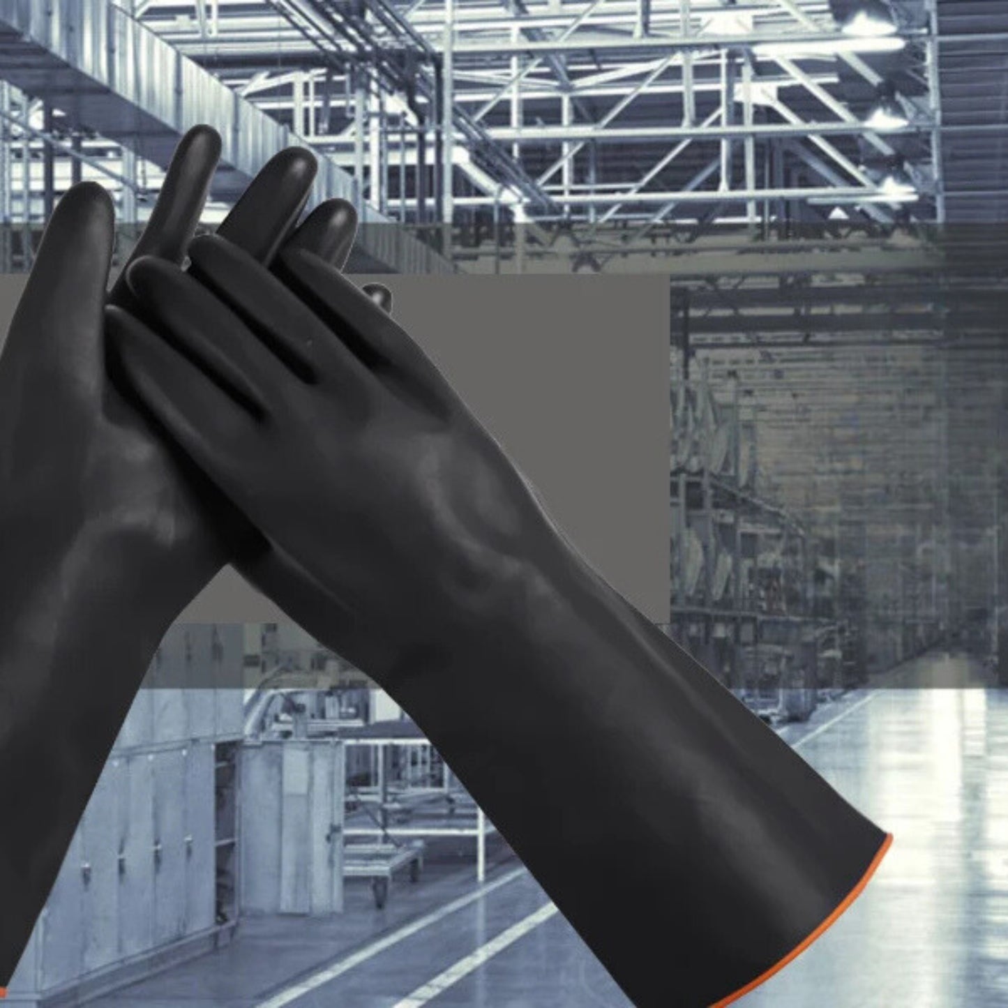 Guantes de látex de goma para limpieza