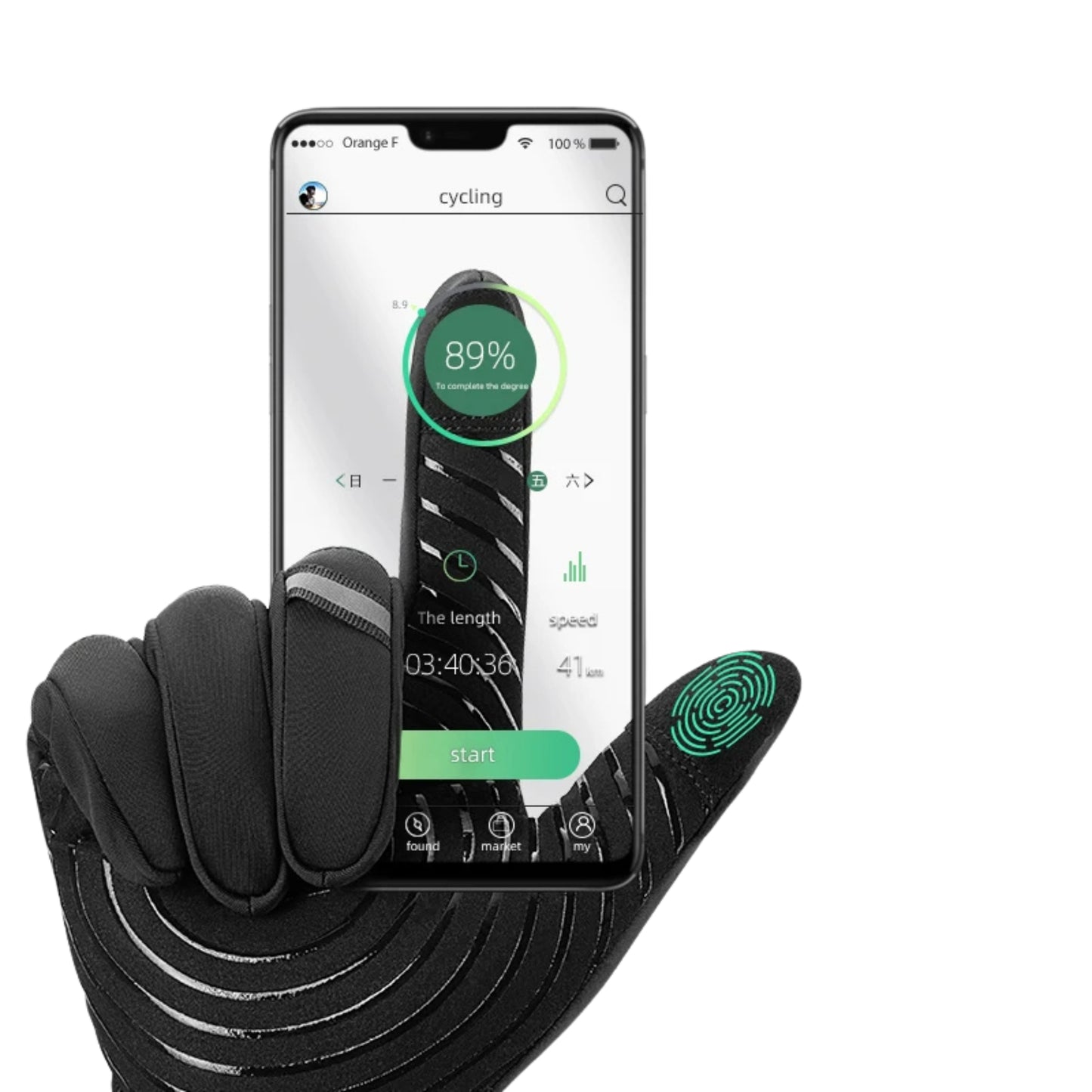 Warm and thick touchscreen winter cycling gloves