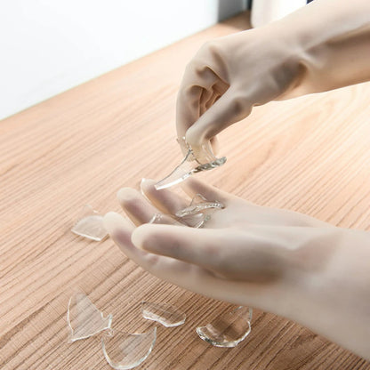 Guantes de cocina de nitrilo blanco para limpieza reutilizable