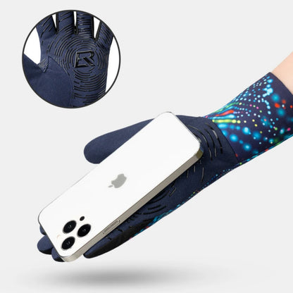 Designer winter cycling gloves with wrist guards