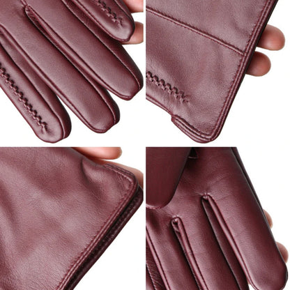 Gants cuir femme tactiles avec doublure