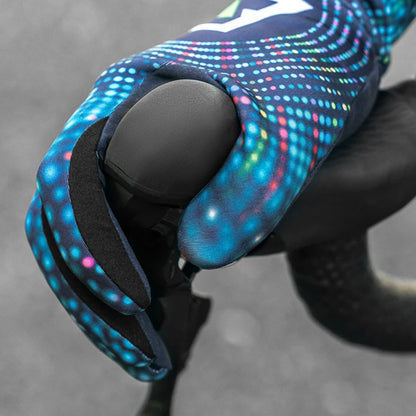 Designer winter cycling gloves with wrist guards