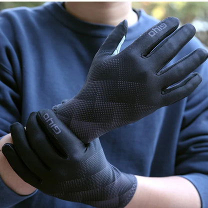 Thermal padded winter cycling gloves