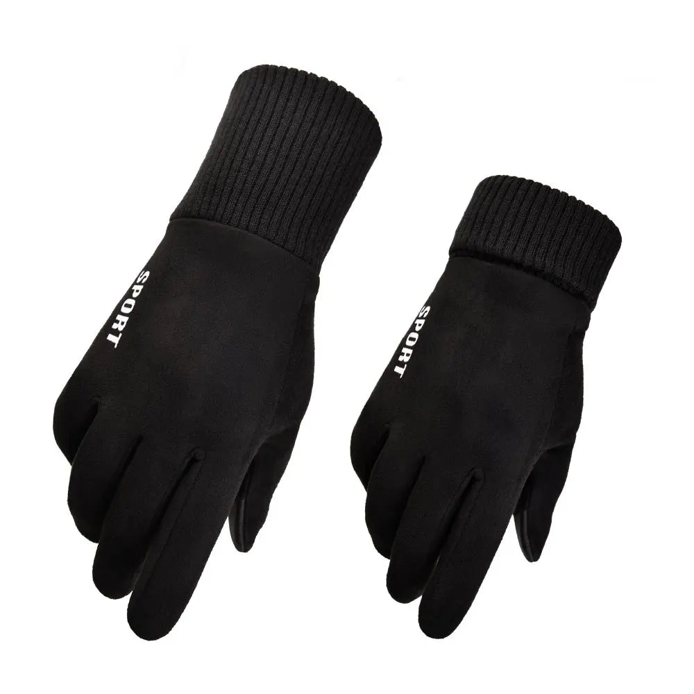 Gant tactile sport avec paume antidérapante sur fond blanc.