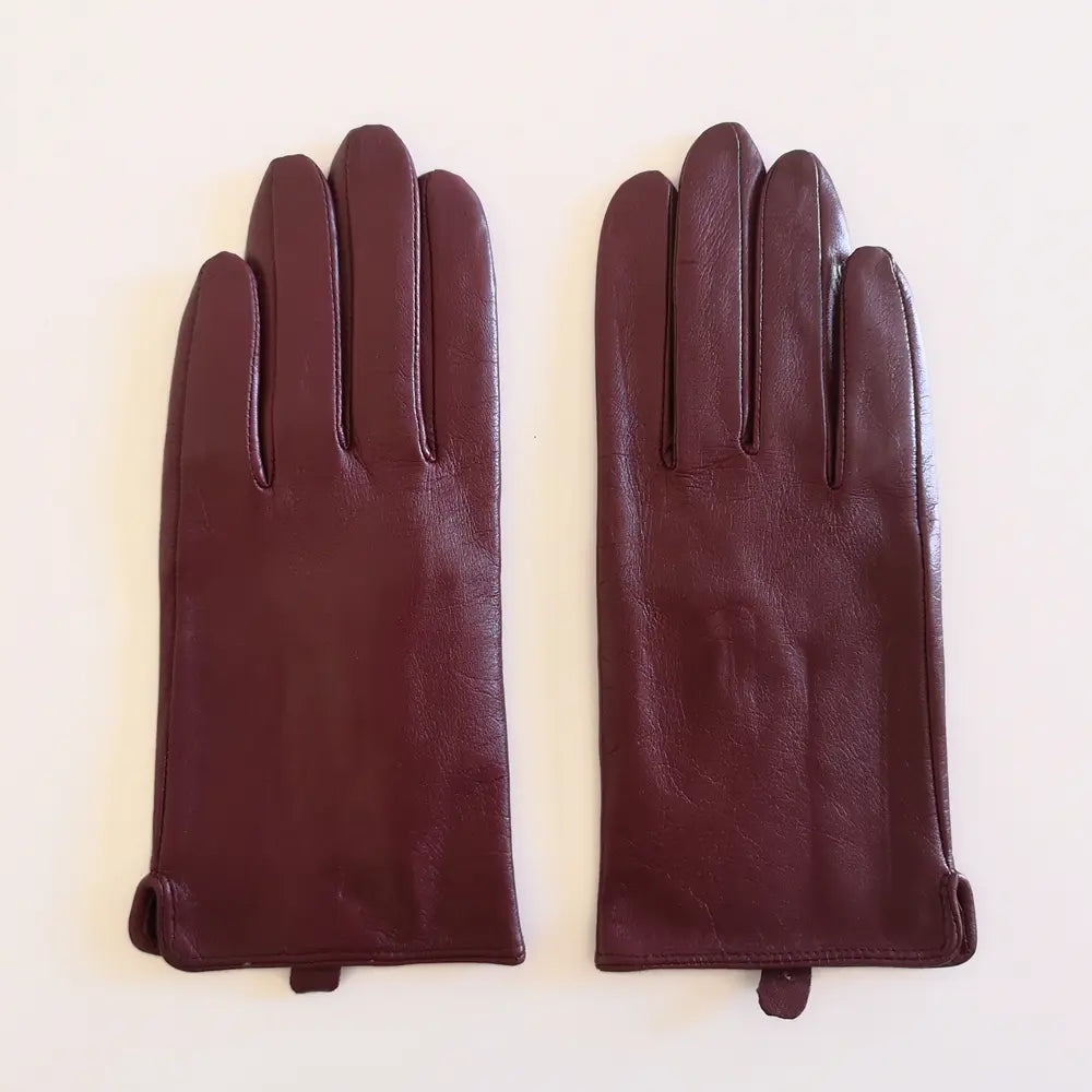 Gants cuir femmes hiver avec doublure polaire