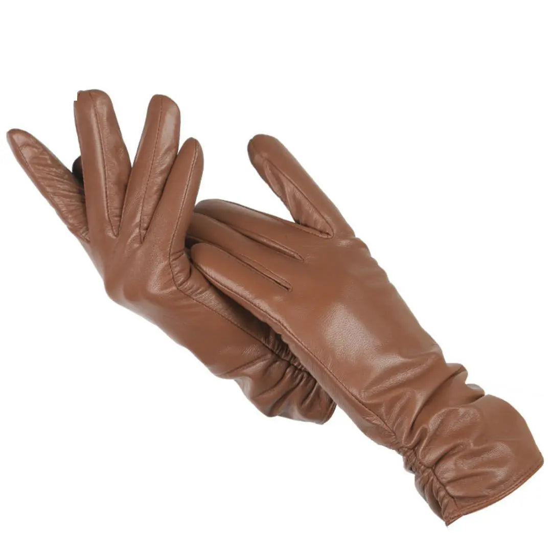 Gants cuir montants classiques pour femmes