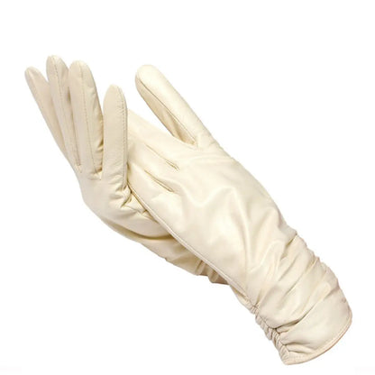 Gants cuir montants classiques pour femmes