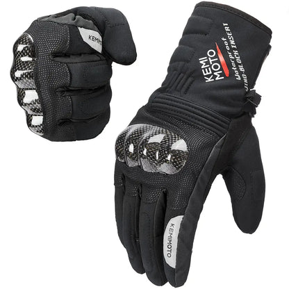 Gants moto hiver en carbone
