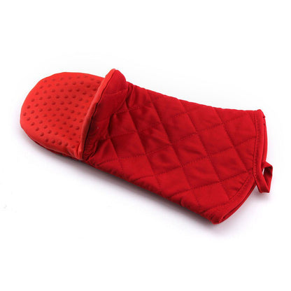 Long, thick oven mitt