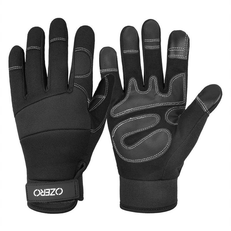 Gants jardinage unisexes noirs et jaunes