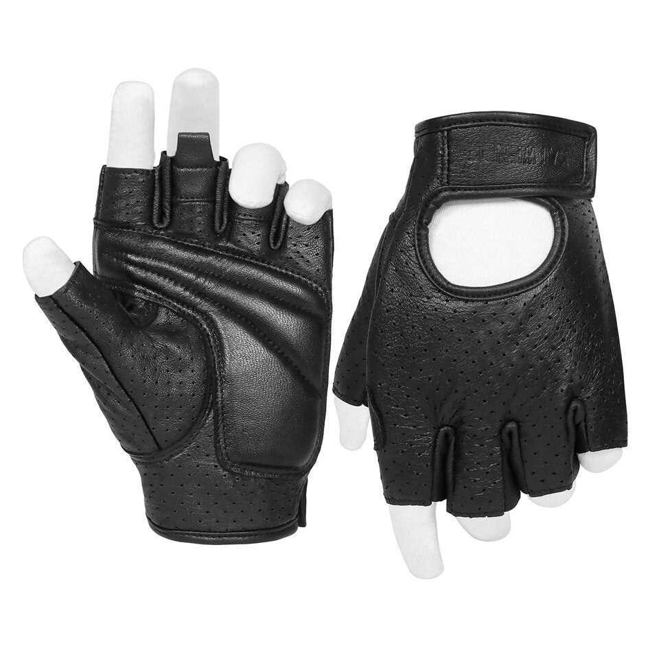 Gants de conduite en cuir respirant pour hommes